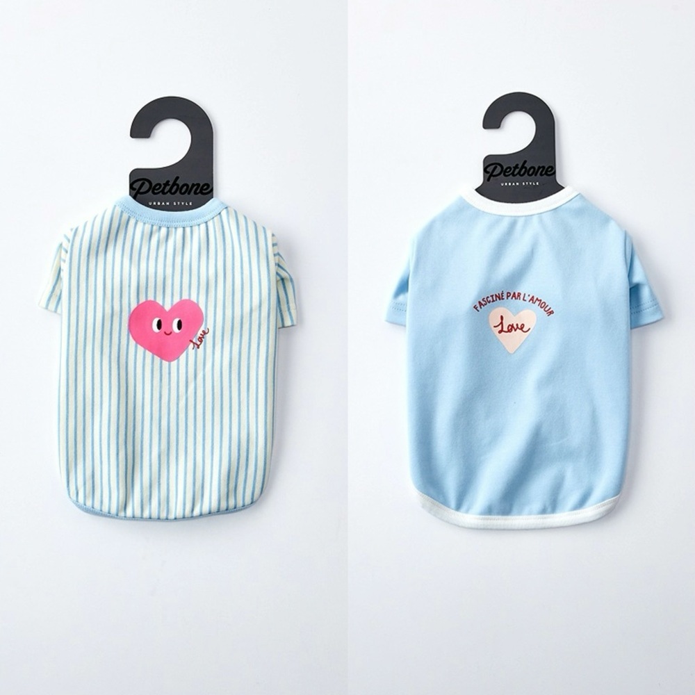 Set of Dog T-Shirts Pet Clothing Striped Colorful